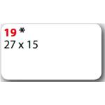 BUSTA DI ETICHETTE MARKIN COD. 19 MM 27 X 15, SU FOGLIO, 350 ETICHETTE AUTOADESIVE
